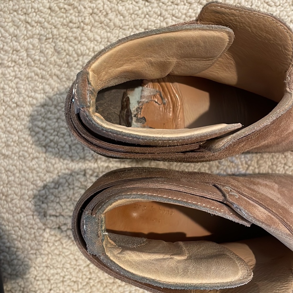 Rag & Bone Harrow Booties 36.5 Camel Suede - image 8